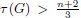 $ \tau (G)>\frac{n+2}{3}$